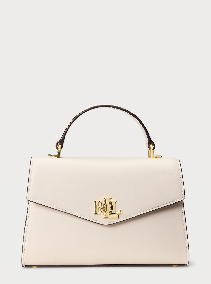 LEATHER SMALL FARRAH SATCHEL 
Sac à main - soft white