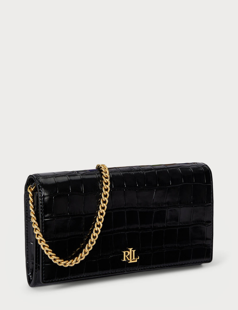 CROC-EMBOSSED MEDIUM ADAIR II
CROSSBODY - Portefeuille - black