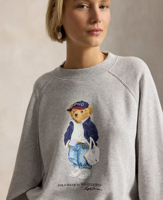 Pull col rond Polo Bear molleton léger