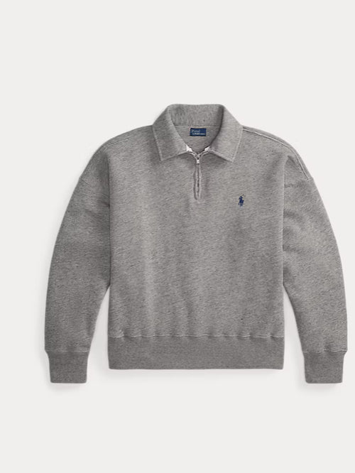 Pull demi-zippé en molleton léger