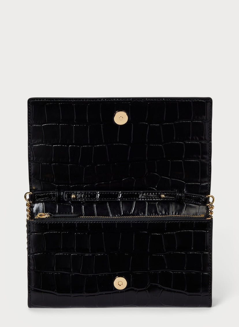 CROC-EMBOSSED MEDIUM ADAIR II
CROSSBODY - Portefeuille - black