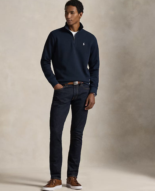 Pull quart de zip en maille double