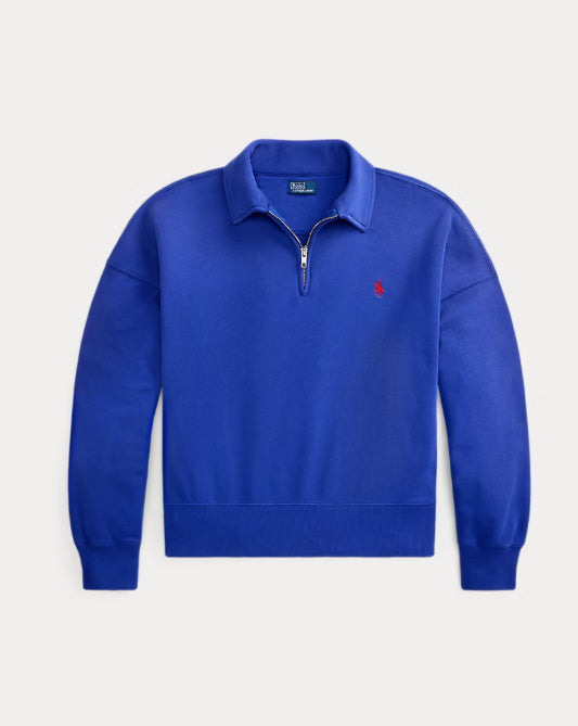 Pull demi-zippé en molleton léger