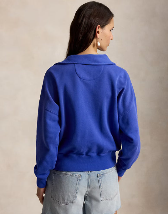 Pull demi-zippé en molleton léger