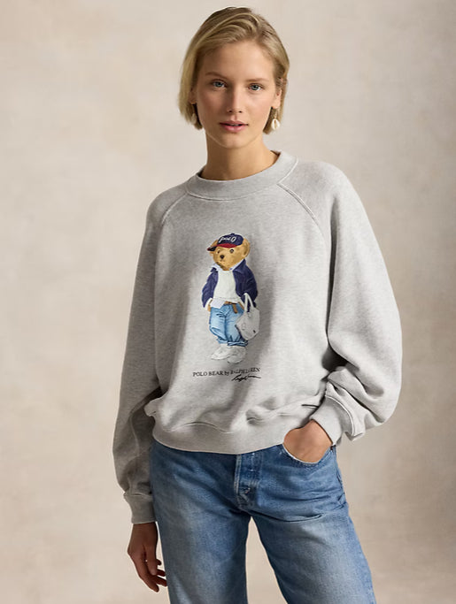 Pull col rond Polo Bear molleton léger