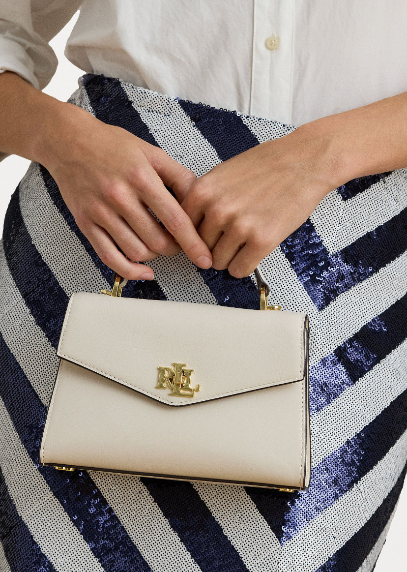 LEATHER SMALL FARRAH SATCHEL 
Sac à main - soft white
