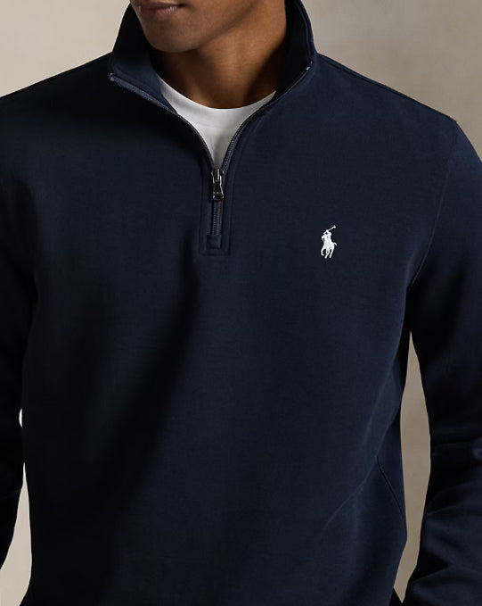 Pull quart de zip en maille double