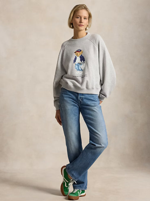 Pull col rond Polo Bear molleton léger