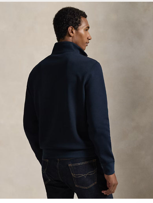 Pull quart de zip en maille double