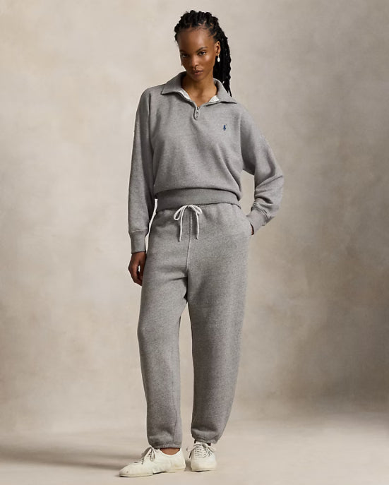 Pull demi-zippé en molleton léger