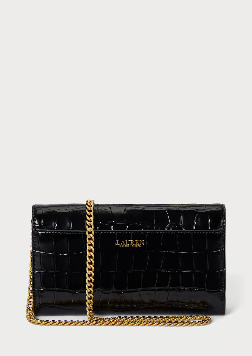 CROC-EMBOSSED MEDIUM ADAIR II
CROSSBODY - Portefeuille - black